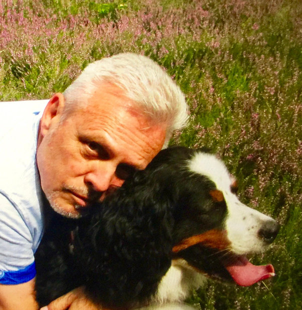 Ryszard Fuerst mit Berner Sennenhund